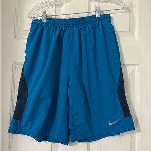 Nike Men's Teal and Navy Athletic Shorts